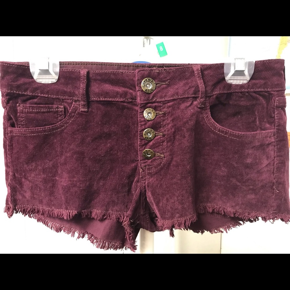 Women’s Roxy Maroon Corduroy  Shorts